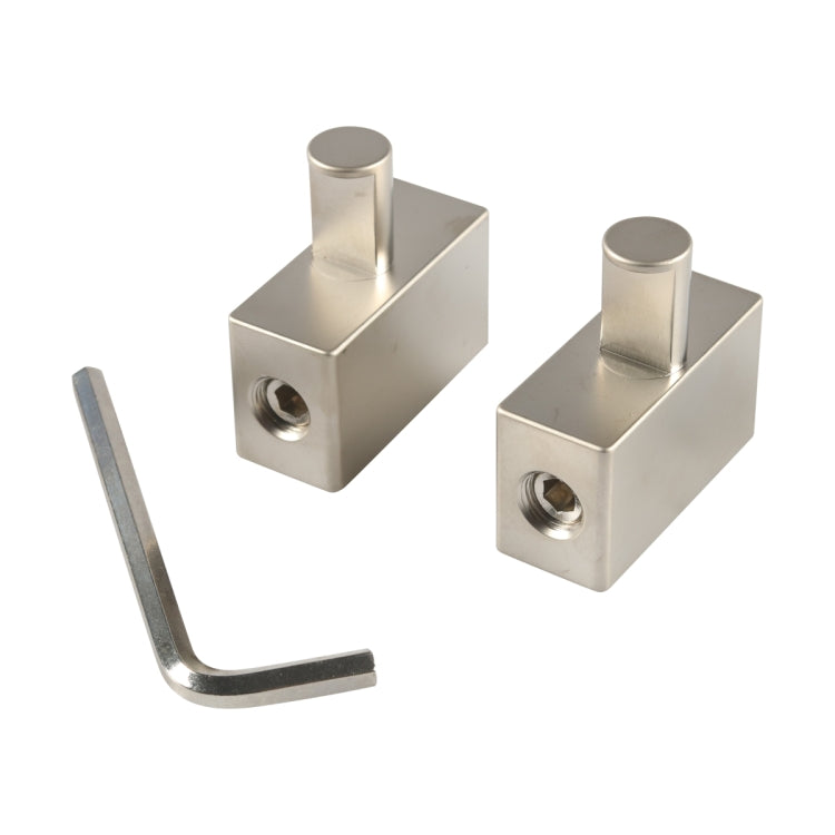 Two-piece metal car audio power terminal blocks with studs and screw holes