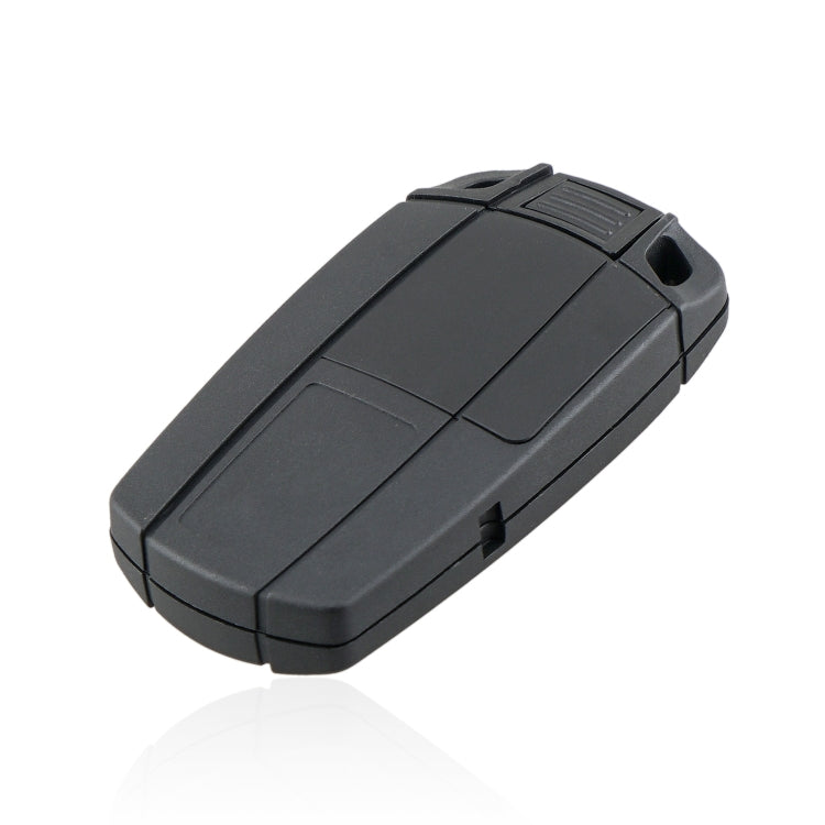 Black key fob case with ridged top and key ring slot