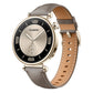 Genuine leather watch band, brown with perforations and metal clasp