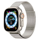 Silver stainless steel Milanese loop magnetic clasp watch band for Apple Watch