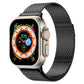 Black stainless steel Milanese loop magnetic clasp watch band for Apple Watch