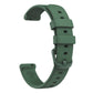 Dark green silicone Garmin Lily 2 watch band with adjustment holes and buckle.