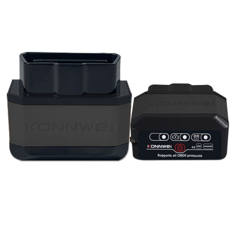 KONNWEI KW905 OBD2 Bluetooth car scanner dock, all-black housing