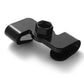 Black hex wrench extender conversion adapter with angled head and hex drive socket