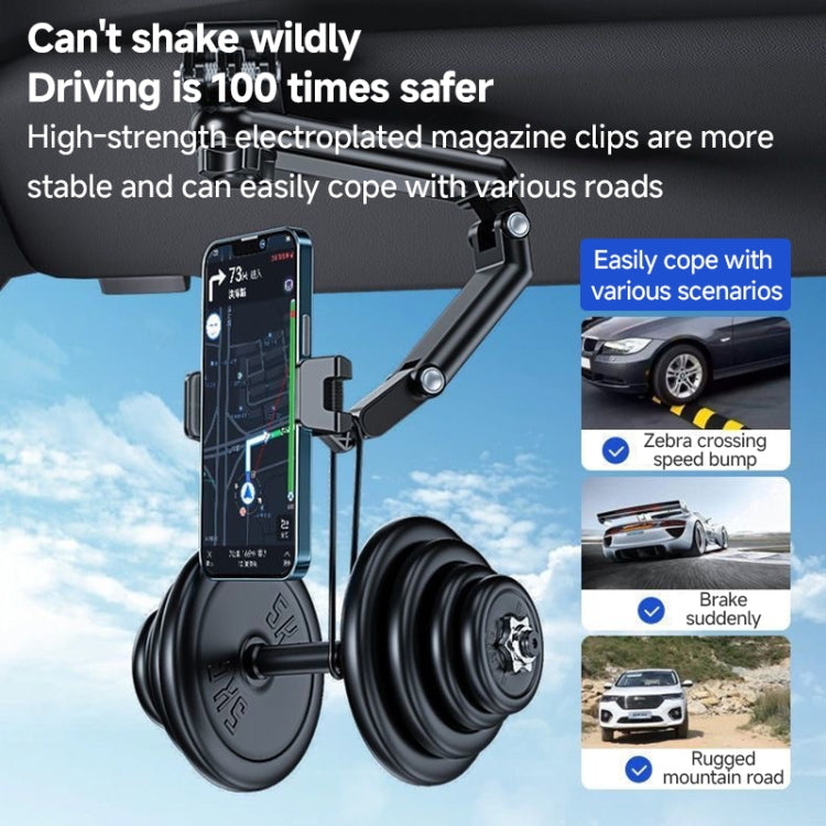 Car phone holder clamp on mounting hardware with two-axis phone support arm