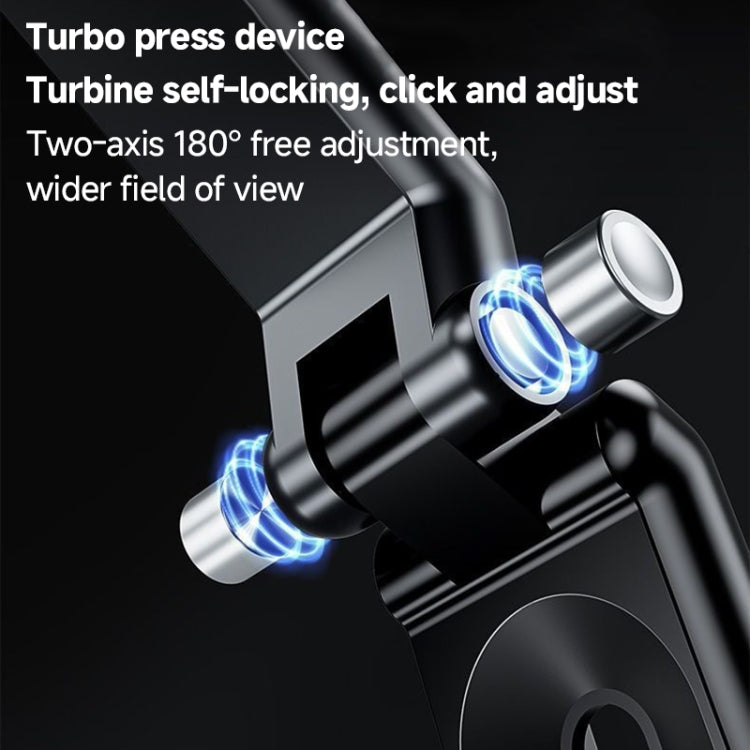Black rotating phone holder mechanism with dual suction-style adjustment joints