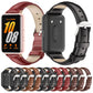 Galaxy Fit 3 watch with leather bands in red and black, plus a row of assorted band colors