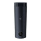 Dark blue portable electric heating cup with LED temperature display and control panel