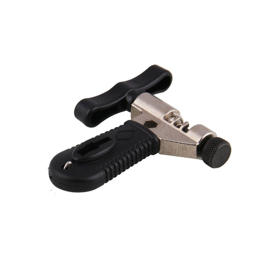 Bicycle chain cutter with black rubber grip handle and metal cutter mechanism