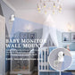 White acrylic wall-mount bracket with small camera shelf for baby monitor