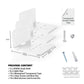 White acrylic small shelf wall-mount with double-sided tape and screws