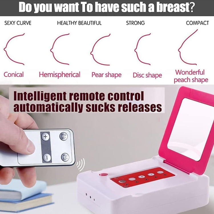 Remote-controlled breast massage device with handheld controller and suction cups