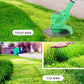 Green rechargeable electric lawn mower weeder cutting grass edge with safety guard