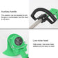 Green portable rechargeable electric lawn mower weeder with auxiliary handle and low-noise head