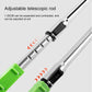 Green portable rechargeable electric lawn mower weeder with adjustable telescopic rod