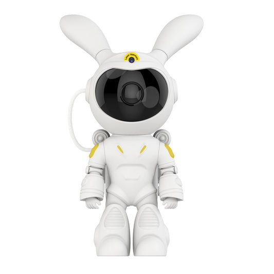 White rabbit astronaut projection lamp with built-in speaker lens
