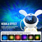 White space rabbit projection lamp with adjustable nebula effect and built-in projection lens