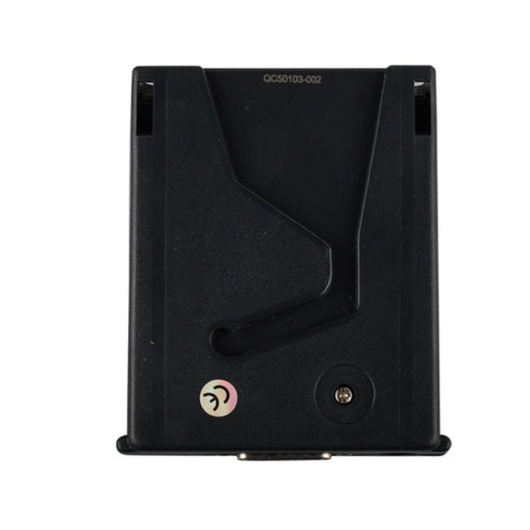 Black VCI module front panel with icon and small circular screw
