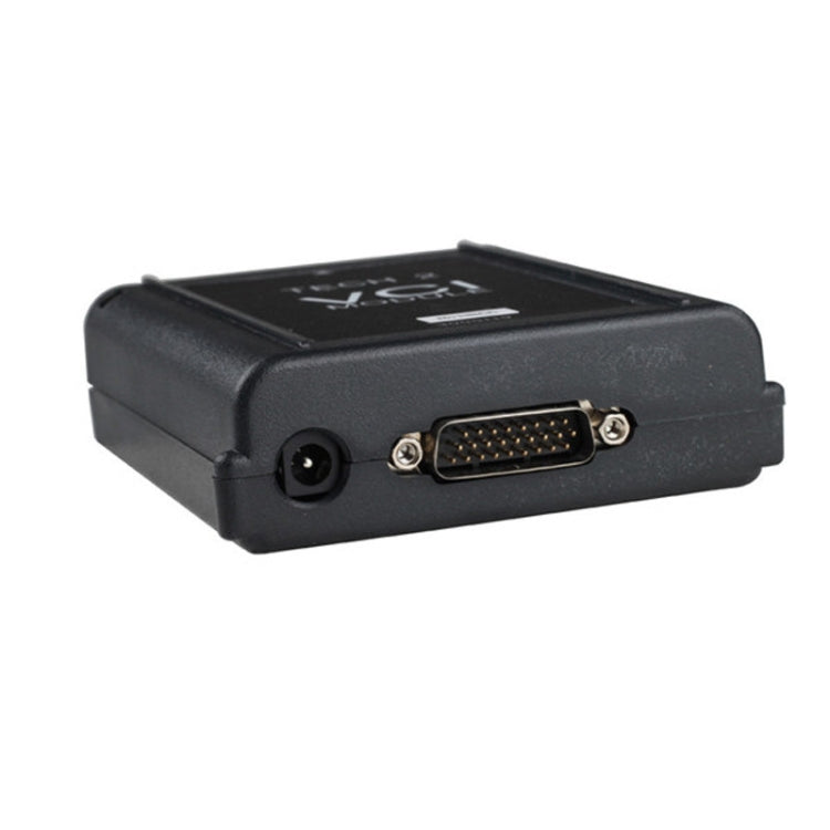 Black VCI module with DB-style connector and round power jack on side