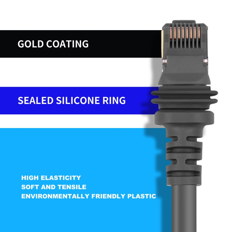Close-up of sealed silicone ring and gold-tinted RJ45 connector contacts