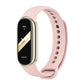 Pale pink silicone smart band with metal buckle and watch module