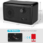 Compact black ultrasonic bark control unit, speaker grille and control knob, size 4x2 in