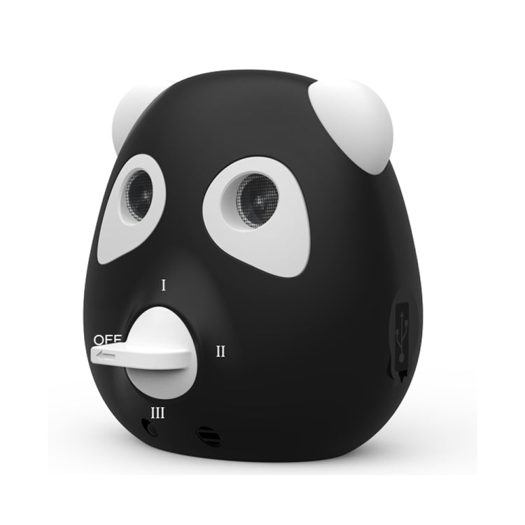Black ultrasonic dog bark stopper device with paw-shaped face and indicator buttons