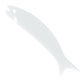 Clear fish-shaped oven rack push-pull stick with grip cutouts