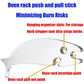Gray fish-shaped oven rack pull stick with end hook and side grip