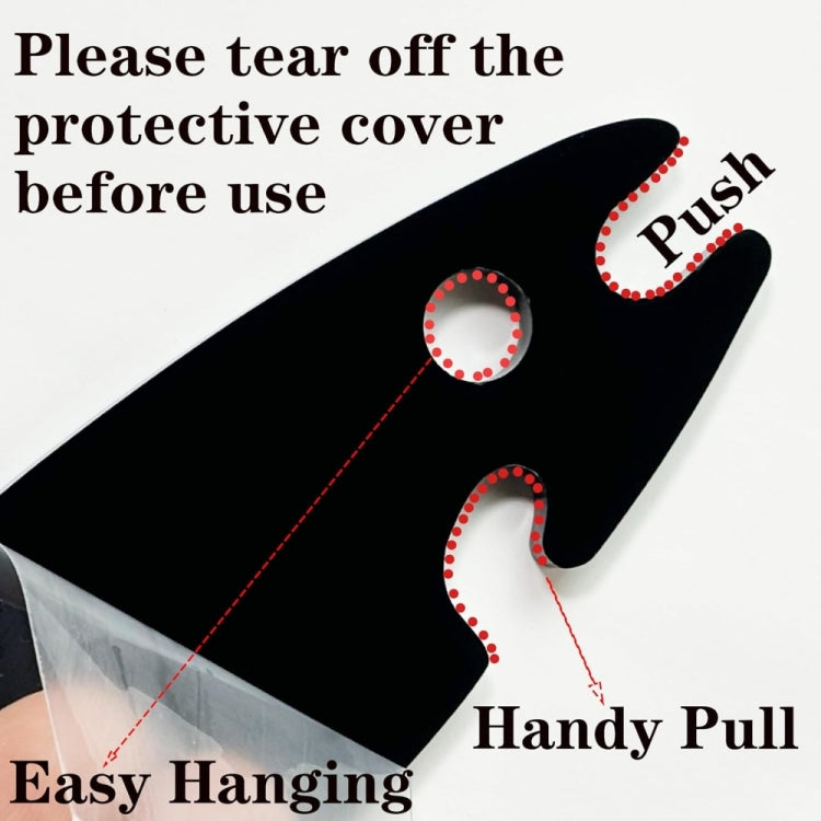 Black fish-shaped oven rack push-pull tool with rounded pull handle
