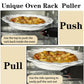 Fish-shaped oven rack puller used to push and pull a metal oven rack