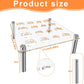 Clear acrylic chess mold stand with square top and four supporting legs