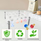 Clear acrylic chess mold stand with colorful chess-piece mold pieces