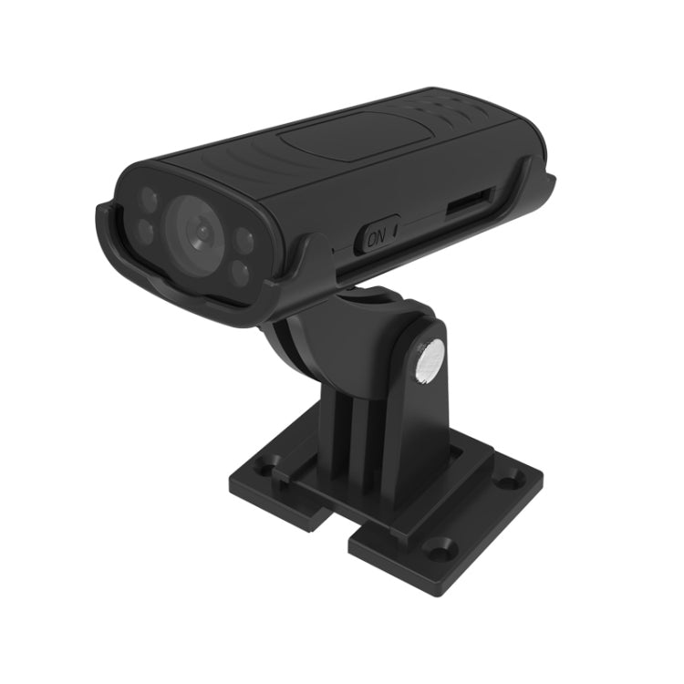 Black wireless smart security camera on wall mount bracket