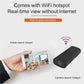 Black outdoor-style smart security camera with lens and front IR array