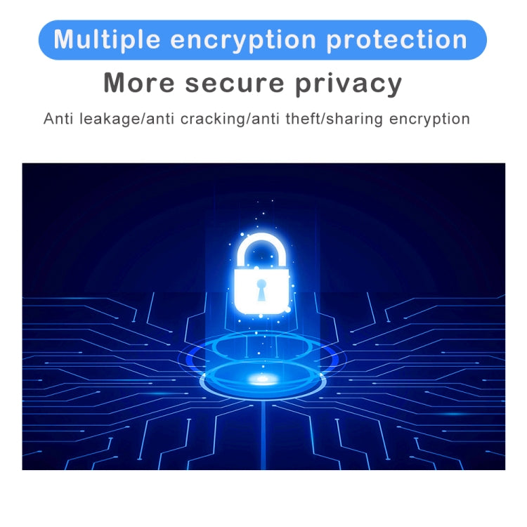 Black smart security camera with privacy and encryption protection theme