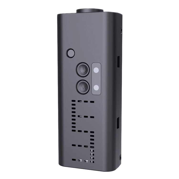 Smart WiFi security camera body in dark gray, with side ports and indicator lights