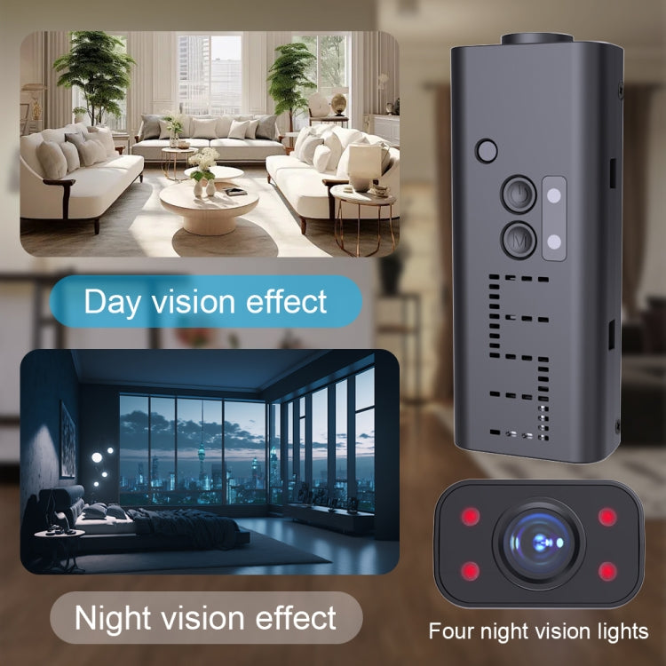WiFi security camera with four illuminated night-vision light spots around the lens