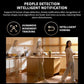 Security camera people detection notification feature infographic