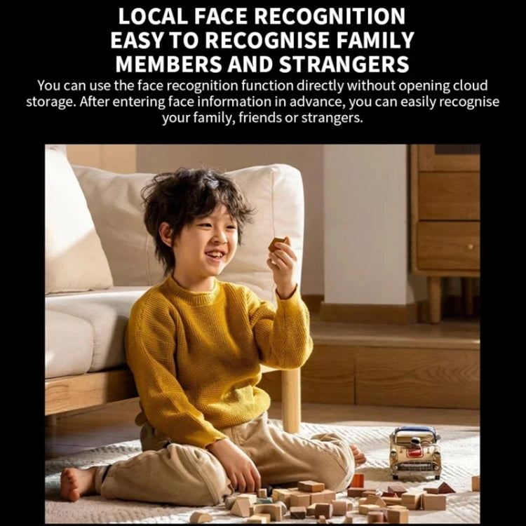 Security camera local face recognition feature infographic