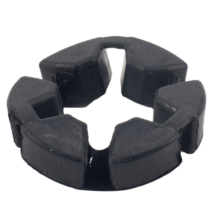 Power window regulator gear coupling: dark plastic ring with five connector tabs
