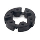 Power window regulator gear coupling: black plastic ring with six snap pegs