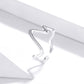 Sterling silver chevron wave ring with open band design