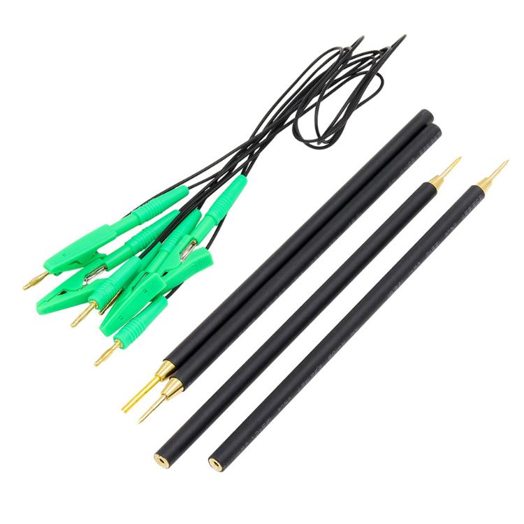 BDM diagnostic probe set with connecting cable, four black leads, gold pins