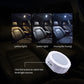 USB car LED reading light with white housing and round LED diffuser panel