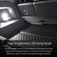 USB car LED reading light projecting a bright beam in the car interior