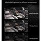 USB car LED reading light brightness levels shown on car seats