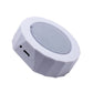 White USB car LED reading light with round lens and side USB port