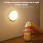 Wall-mounted round LED night light with soft warm glow for bedside use