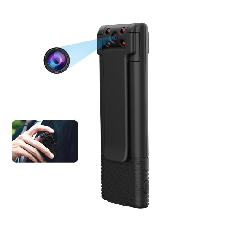 Black magnetic video recorder with wide-angle lens and compact rectangular body.